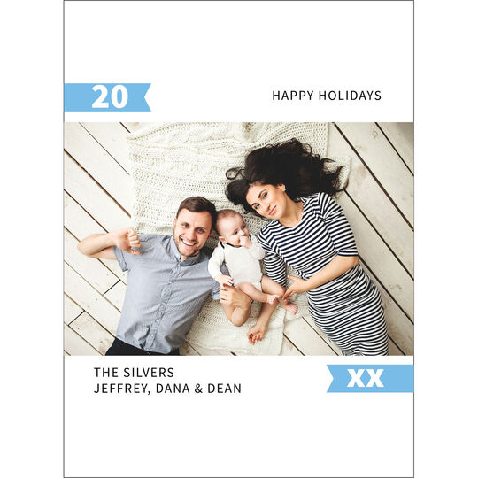 Modern Banner Holiday Photo Cards